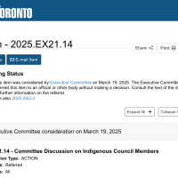 Committee Discussion on Indigenous Council Members