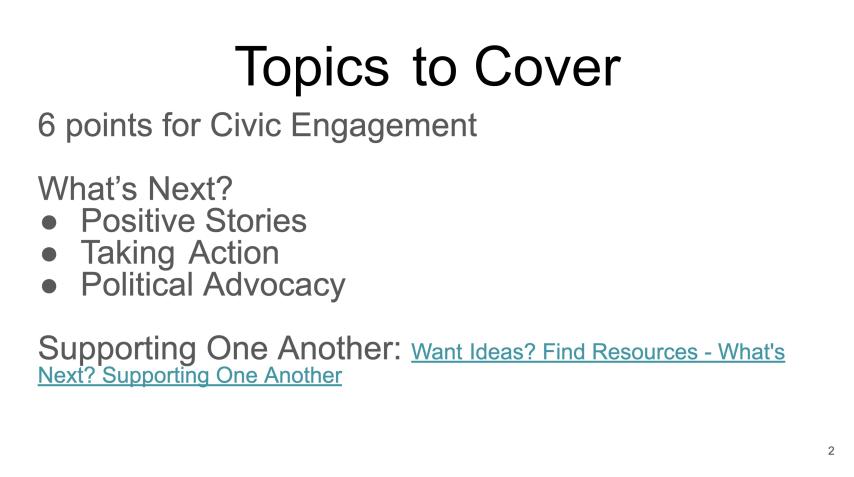 Topics to Cover