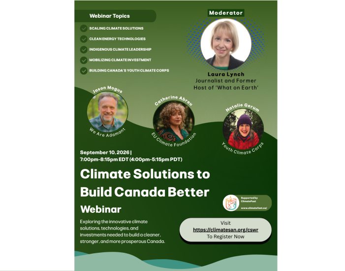 Climate Solutions to Build Canada Better Poster